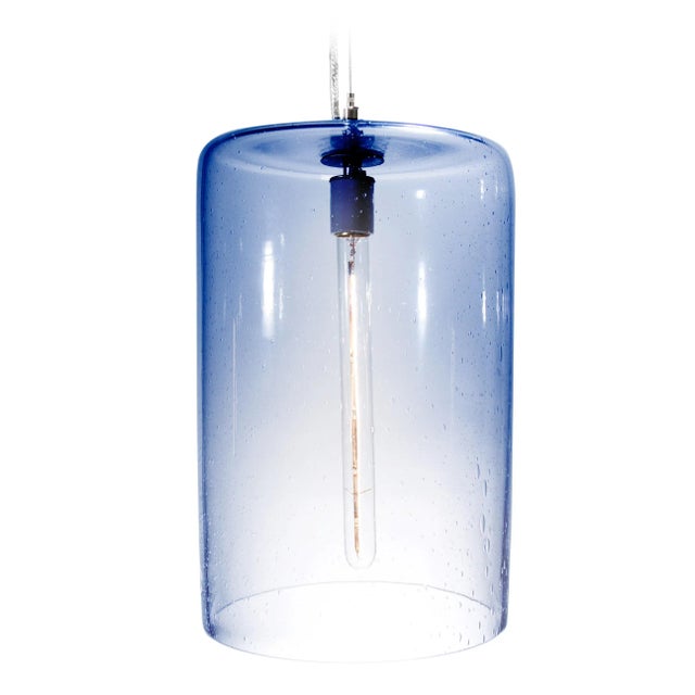 Tempo Zephyr Pendant Light from the Fizz Collection in Steel Blue For Sale - Image 4 of 4