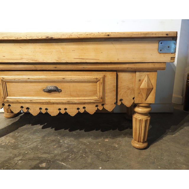 Circa 1890 Billot De Boucher Butcher Block Table From France For Sale - Image 4 of 18