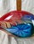 Late 20th Century Monumental Murano Style Sommerso Art Glass Vase W/ Floral Core For Sale - Image 5 of 12