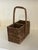 Vintage Rattan Wine Carrying Basket For Sale - Image 4 of 11