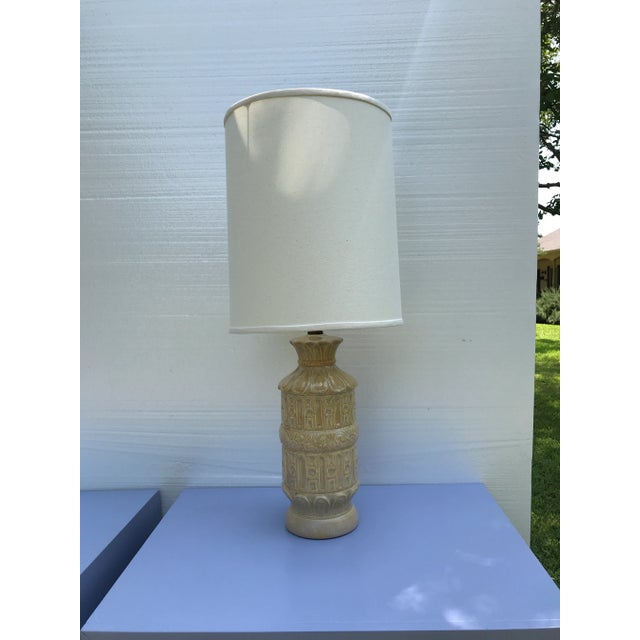 Mid Century Modern Ceramic Tiki Lamp For Sale - Image 12 of 13