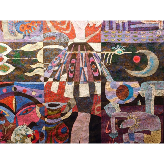 Paper Lin Chong "untitledOriginal Acrylic Painting on Paper Hand Signed For Sale - Image 7 of 10