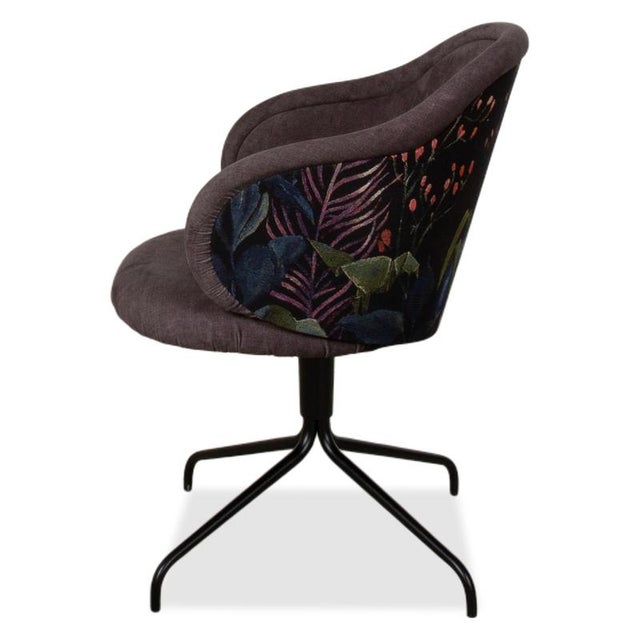 Fabric Ona Chairs with Brown and Grey Pattern from Freifrau, Set of 4 For Sale - Image 16 of 18
