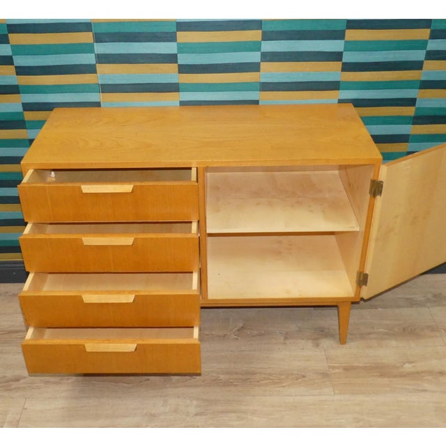 Linen Cabinet in Light Elm Wood, 1960s For Sale - Image 16 of 18