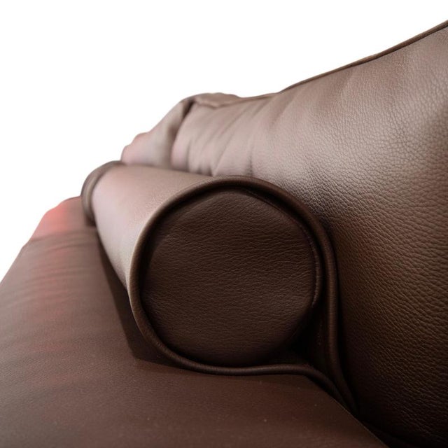 Lifesteel 4-Seater Sofa in Brown Leather from Flexform For Sale - Image 6 of 12