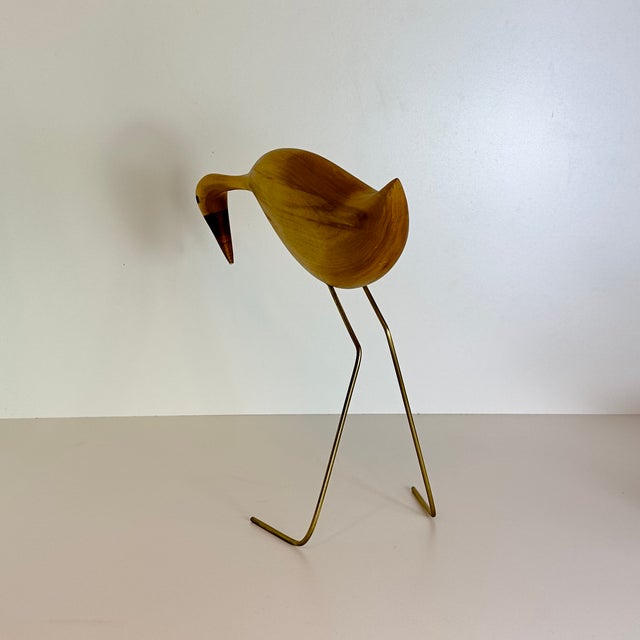 Milwerk Mid-Century Modern Handcrafted Wood Heron Sculpture, 2022 For Sale - Image 10 of 15