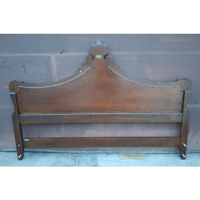 Brown Karges Rococo Style Mahogany King Size Headboard For Sale - Image 8 of 9