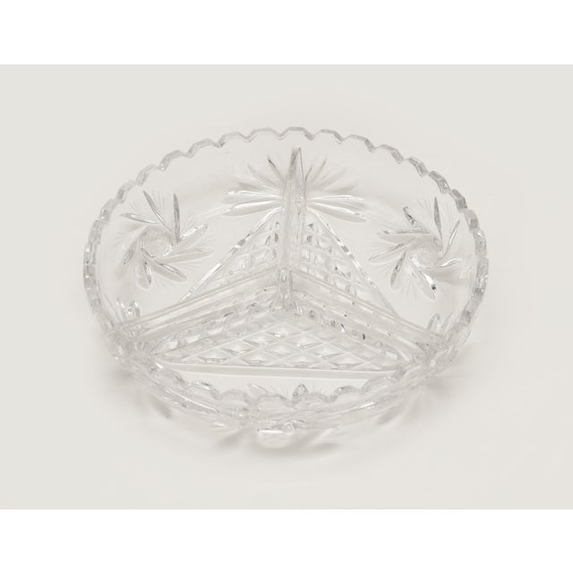 This European Glass Divided Serving Bowl I remember from my childhood. It was used at our family dinners for black and red...
