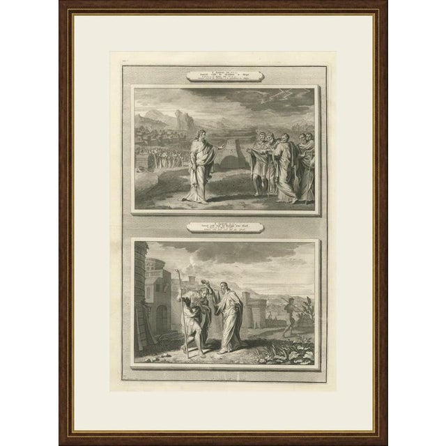 This original copper engraving from Pieter Mortier's illustrated Bible, published in Amsterdam circa 1700, shows two Old...