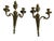 Metal Pair of Antique French Louis XVI Neoclassical Gilt Bronze Ormolu 2 Candelabra Wall Sconces C1860 For Sale - Image 7 of 8