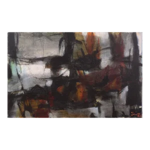 'City Lights' by Joan Savo, 1960, San Francisco Beat Generation, Woman Artist, Bay Area Abstraction