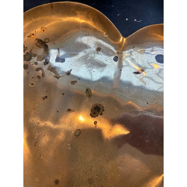 Art Nouveau Brass Heart Catchall For Sale - Image 3 of 4