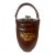 Federal Style American Leather & Brass Ice Bucket For Sale