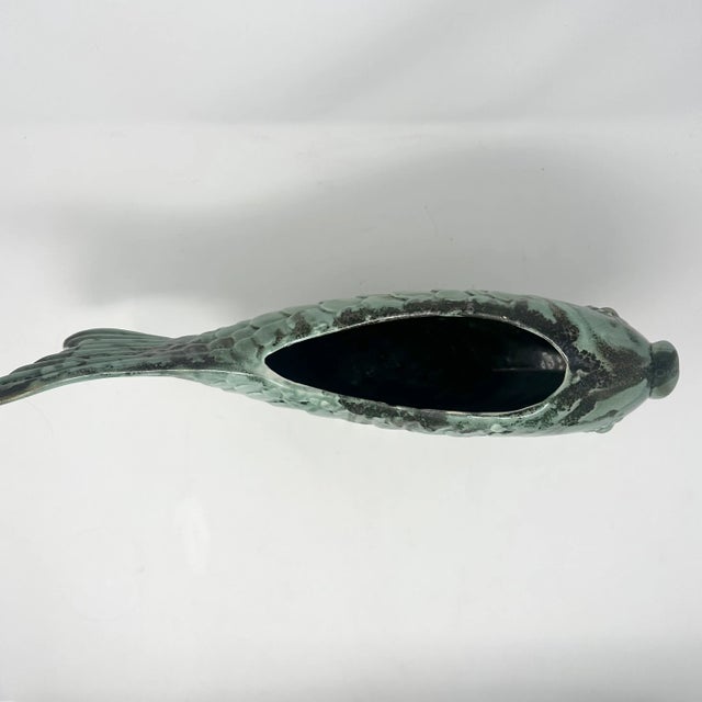 Large Vintage Royal Hickman Pottery Green Fish Vase Planter Chairish