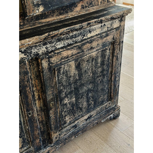 Antique Black Painted French Hutch For Sale - Image 12 of 14