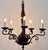 Mediterranean Early 20th Century Spanish Wrought Iron and Wood Light Fixture For Sale - Image 3 of 8