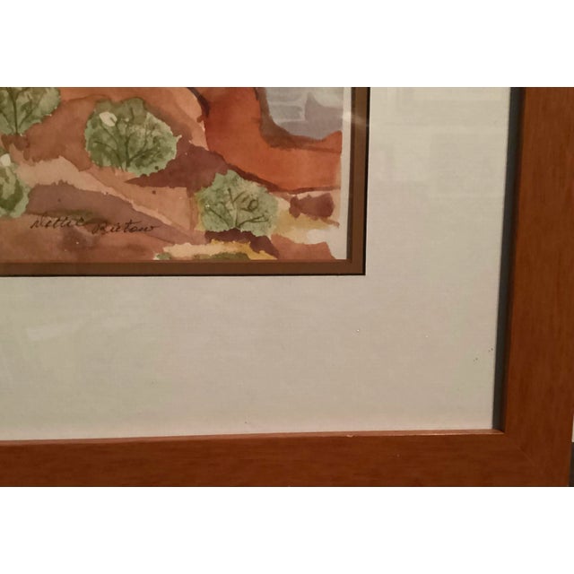 Early 21st Century Abstract, Original Watercolor, Red Rock Earth Natural Monument Formation, Signed by Artist, “Dottie Rictous” For Sale - Image 5 of 6