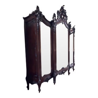 Antique Napoleon III Armoire in Mahogany For Sale