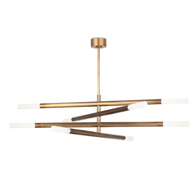 Regina Andrew Wick Steel Chandelier, Natural Brass For Sale In Detroit - Image 6 of 6