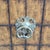 Brown Two Door Cabinet With Metal Accents For Sale - Image 8 of 9