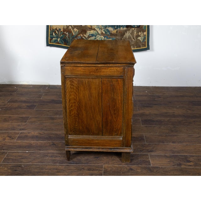 Wood English King George III 1800s Oak Five Drawer Commode with Raised Panels For Sale - Image 7 of 12