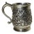 Antique 18th Century Irish Dublin Tooled Sterling Silver Chased Mug Cup Stein For Sale