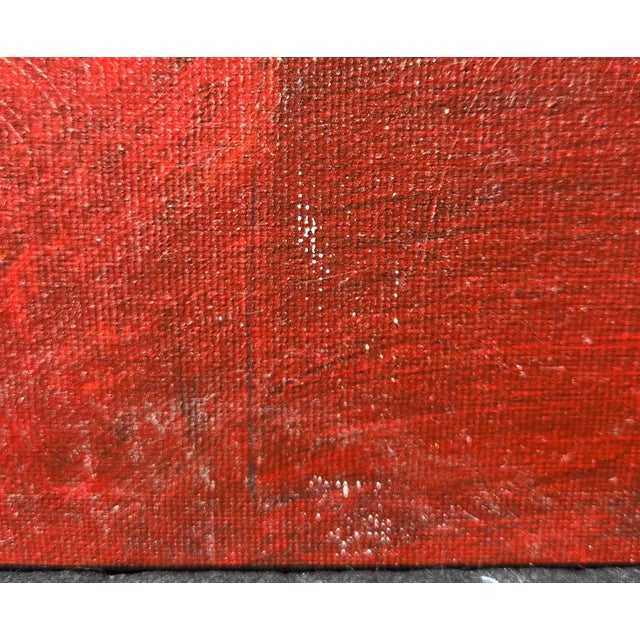 Signed Bustamonte Original 50" Abstract Painting on Canvas For Sale - Image 15 of 17