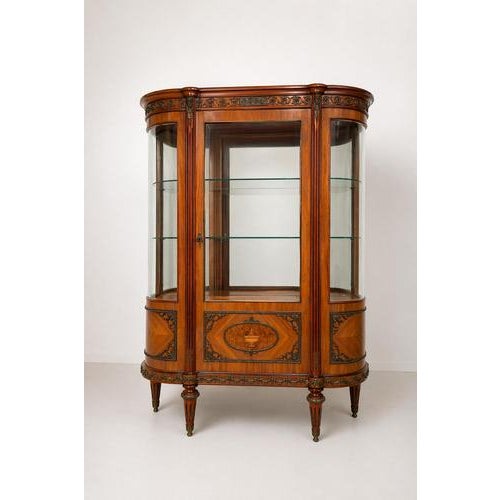 Louis XVI Style Vitrine in Glass by JP Ehalt For Sale - Image 9 of 9