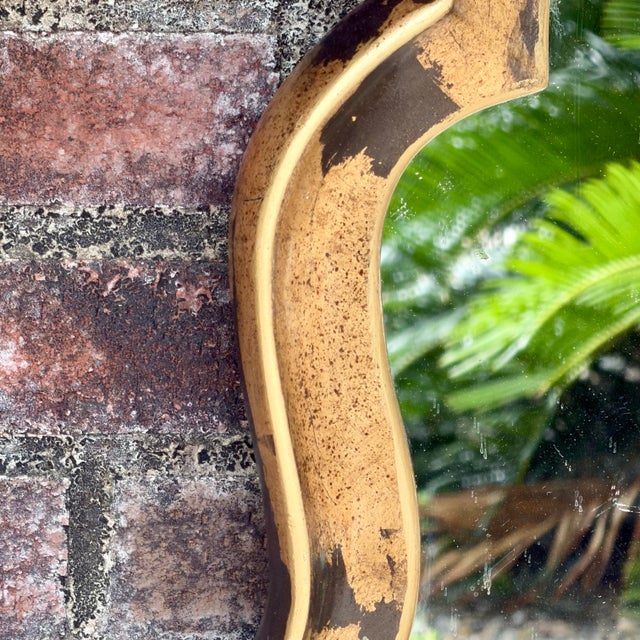 Mid 20th Century Mid 20th Century Palm Beach Regency Moorish Arched Parcel Gilt Wall Mirror, Newly Painted For Sale - Image 5 of 12