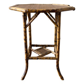 19th Century Aesthetic Movement Bamboo Side Table With Octagonal Top For Sale