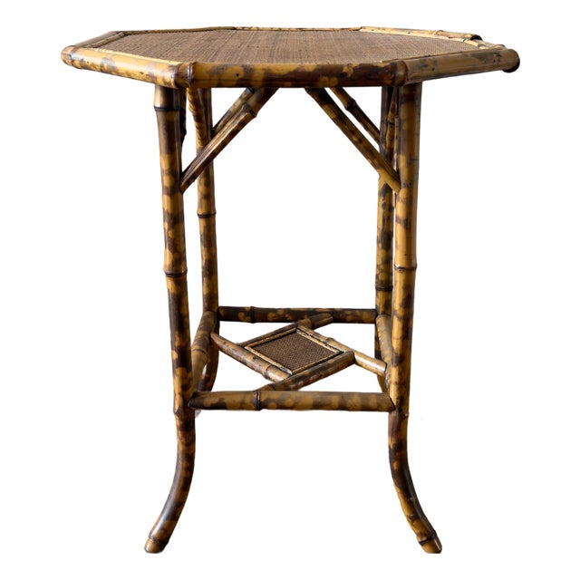 19th Century Aesthetic Movement Bamboo Side Table With Octagonal Top For Sale