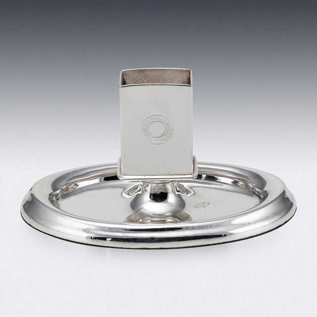 Silver-Plated Matchbox Holder & Ashtray by Mappin & Webb for RMS Windsor Castle, 1959 For Sale - Image 9 of 12