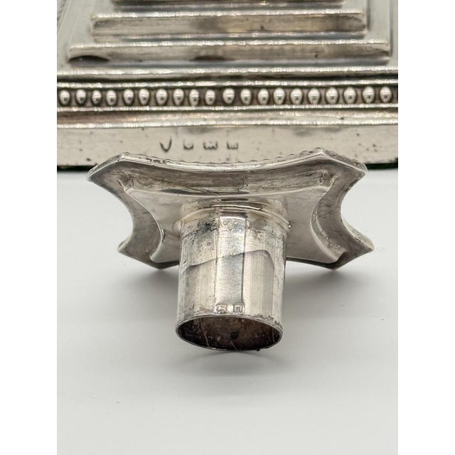 Silver Victorian Sterling Silver Corinthian Column Candlesticks, 1895, Set of 2 For Sale - Image 8 of 10
