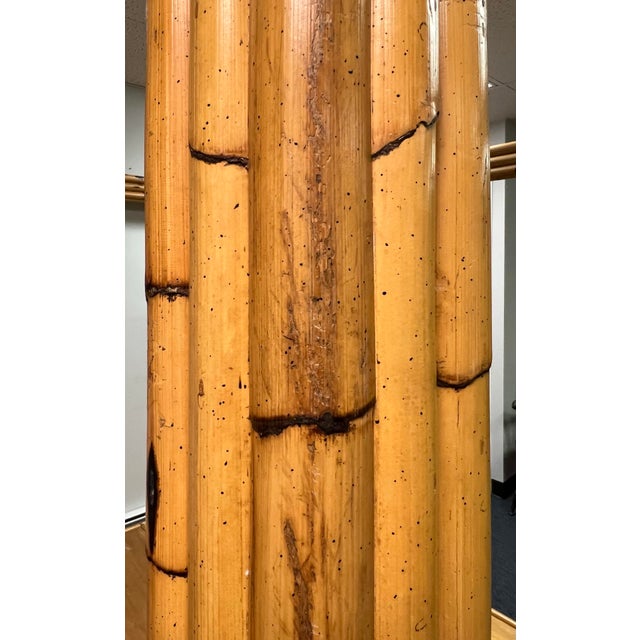 Brown Coastal Bamboo Canopy Bed - Full Size For Sale - Image 8 of 10
