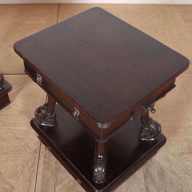 Irish Bedside Tables, Set of 2 For Sale - Image 11 of 12