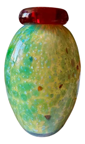 Murano Vase by Franco Moretti Signed for Made Murano Glass, 1980
