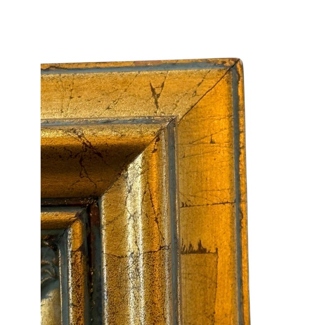 Wood Contemporary Gold Wood Framed Oil on Canvas Portrait “Blinks Hound” Artist Signed J. Casnellie For Sale - Image 7 of 12