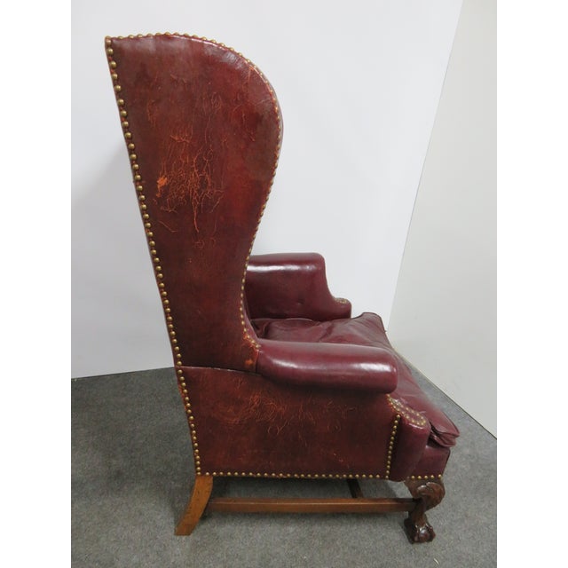 chippendale leather chair