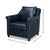 Pair of Classic Blue Leather Chairs For Sale - Image 11 of 13