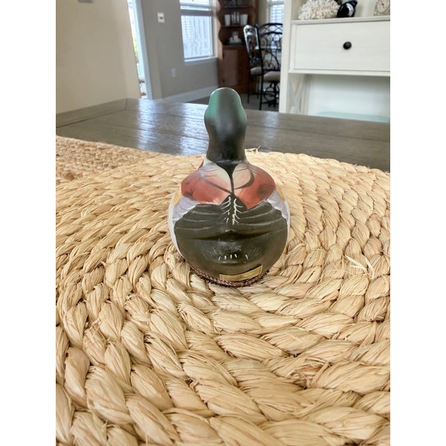 Vintage ceramic mallard duck lint brush manufactured by Jasco, circa late 1970s to 1980s. This decorative household...