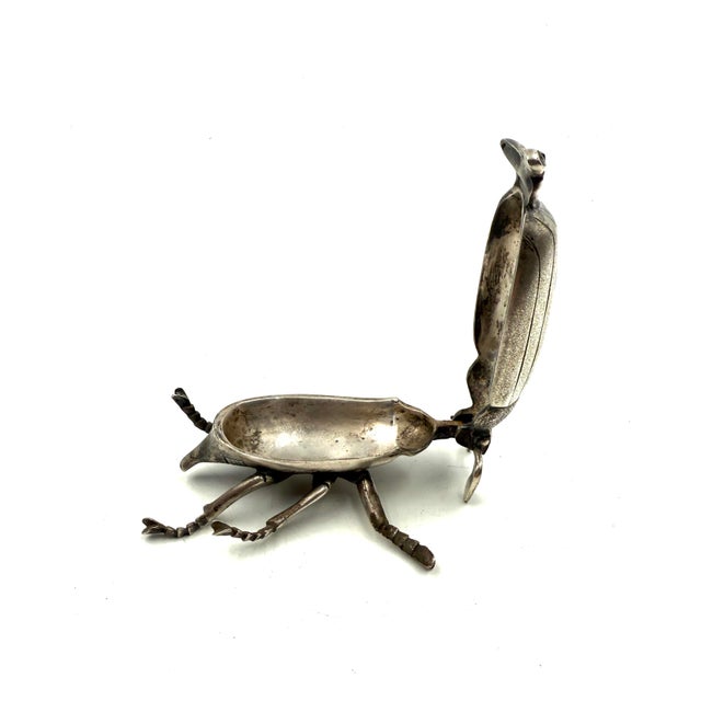 Silver Insect Shaped Ashtray / Box, France 1950s For Sale - Image 6 of 11