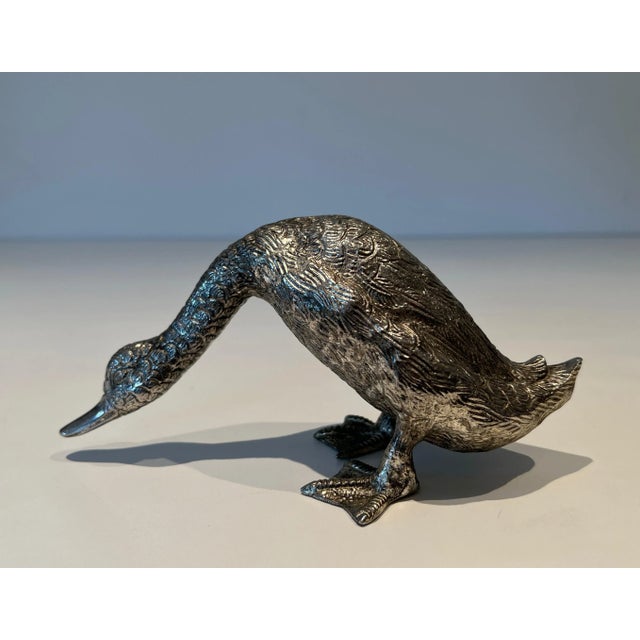 1970 Silver Bronze Duck For Sale - Image 11 of 12