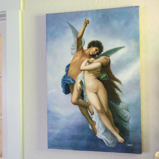 2000 - 2009 William Adolphe Bouguereau the Abduction of Psyche Masters Study Oil on Linen For Sale - Image 5 of 17