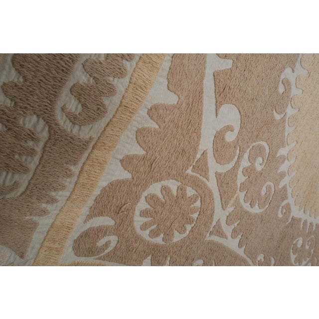 1960s Handmade Pastel Suzani Textile Art For Sale In Philadelphia - Image 6 of 11