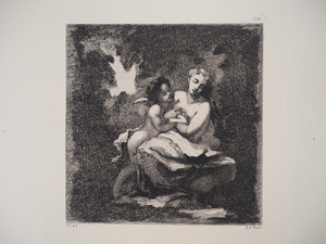Narcisse Diaz De La Pena, Nymph and Love,1873, Engraving