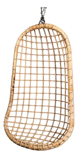 Vintage Hanging Bamboo Egg Chair Made in Hong Kong Circa 1970's