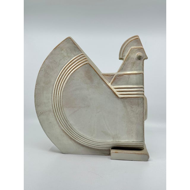 1960s Architectural Rooster Pottery Figure For Sale - Image 9 of 18
