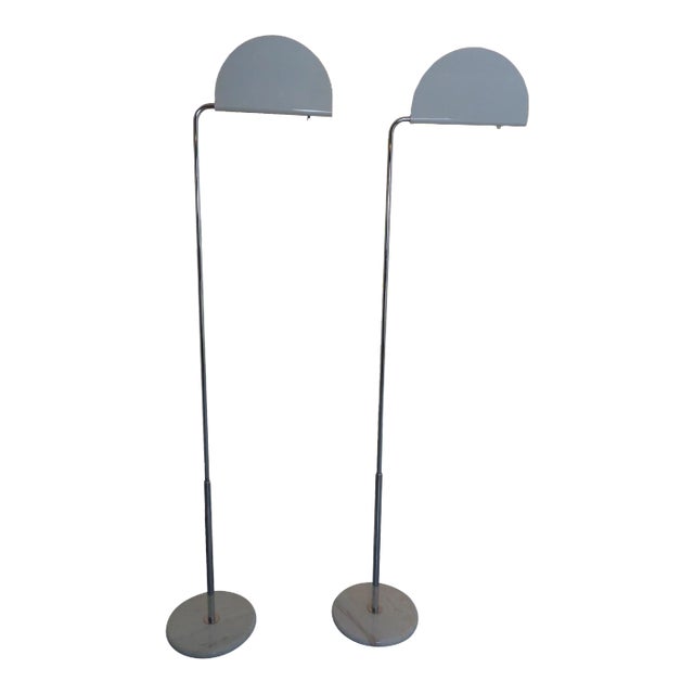 Mezzaluna Floor Lamps by Bruno Gecchelin for Skipper Pollux, 1970s, Set of 2 For Sale