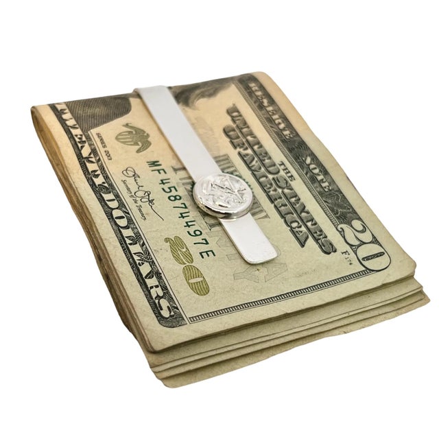 1990s Georg Jensen Estate Money Clip Tie Clip Silver For Sale - Image 9 of 12