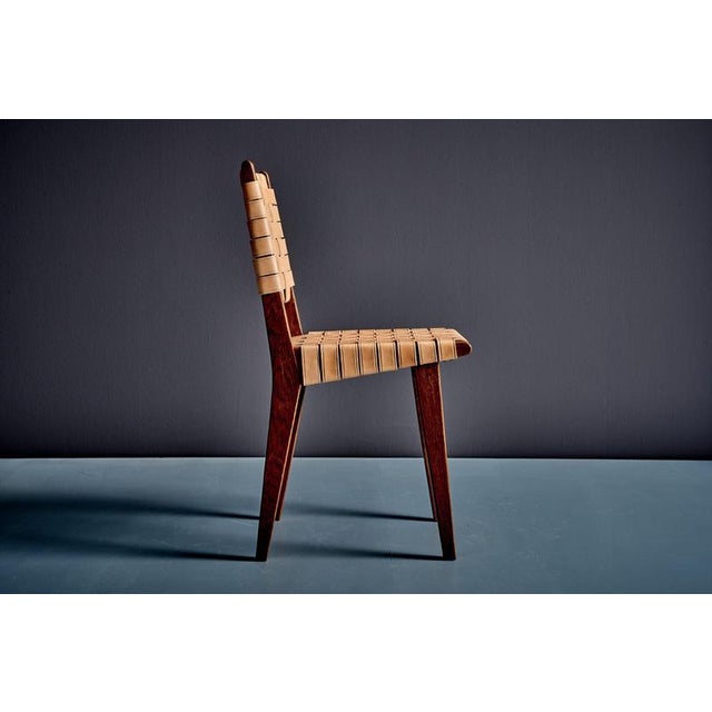 Oak Chairs with Leather Webbing by Jens Risom for Knoll, France, 1950s, Set of 2 For Sale - Image 6 of 15